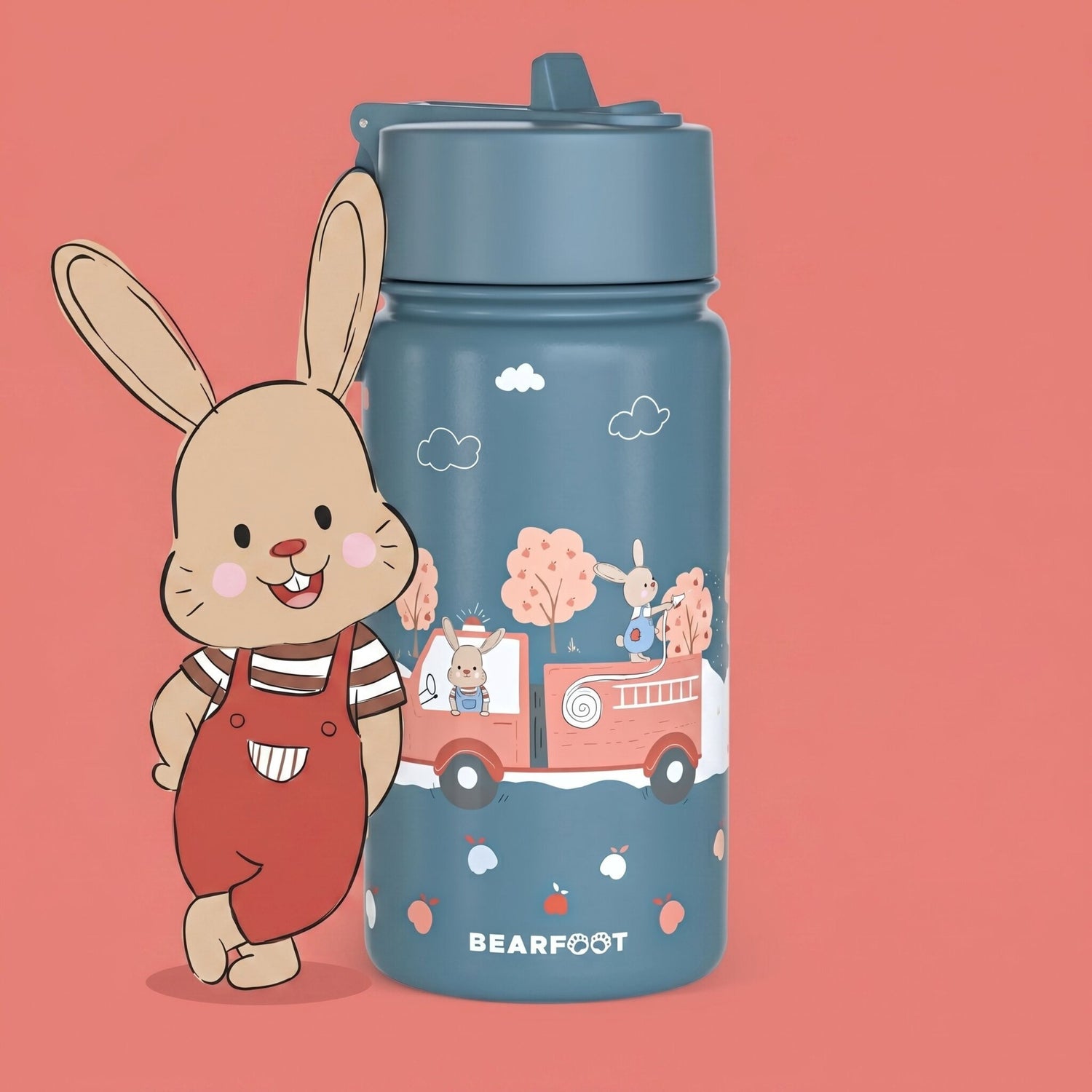 Botella térmica para niños de acero inoxidable - departamento de bomberos