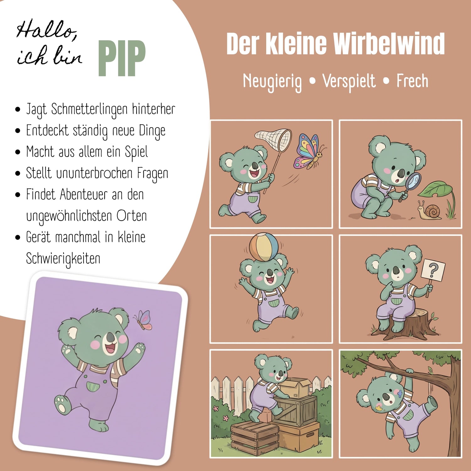 TINY Thermo Kinder Trinkflasche Edelstahl - Koala