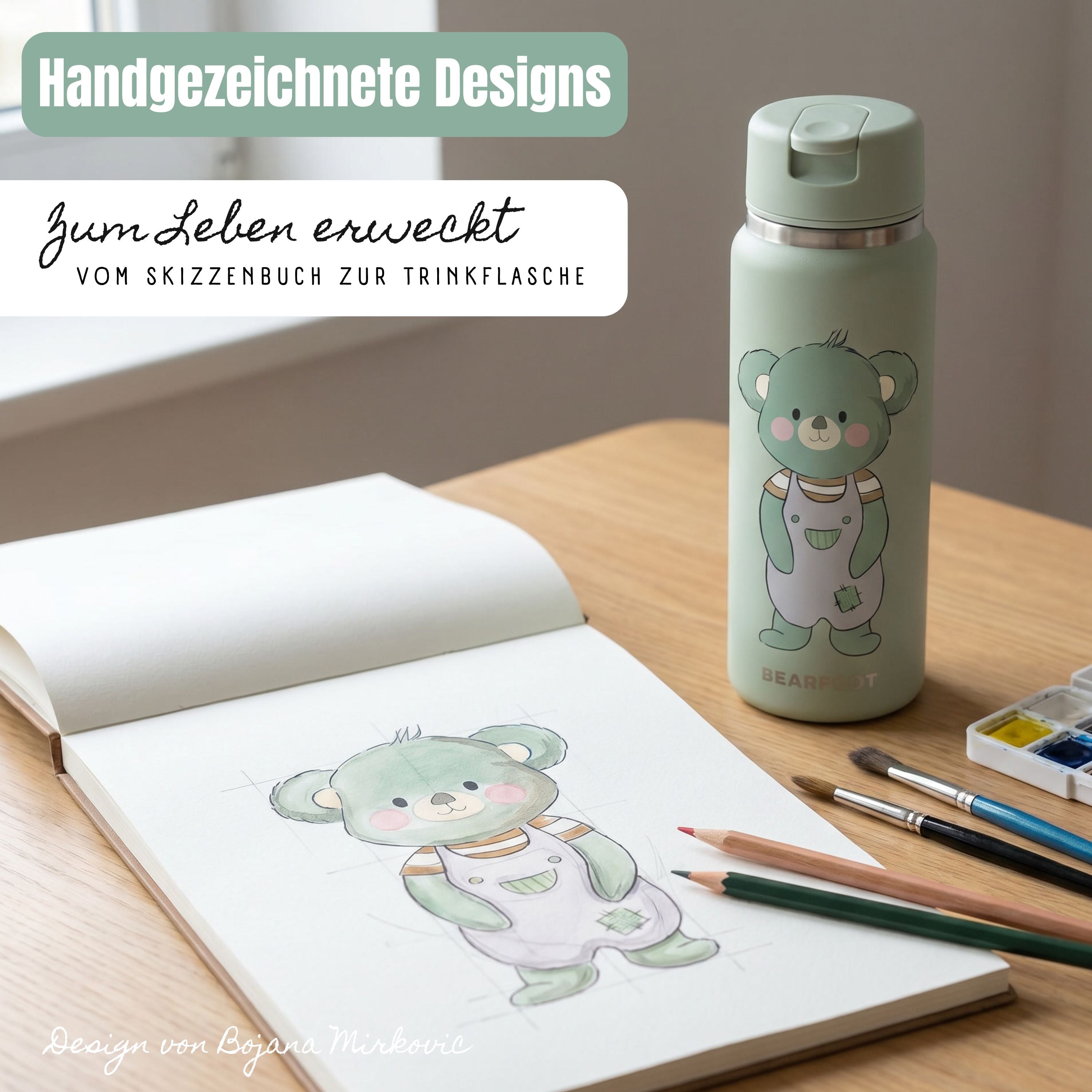TINY Thermo Kinder Trinkflasche Edelstahl - Koala