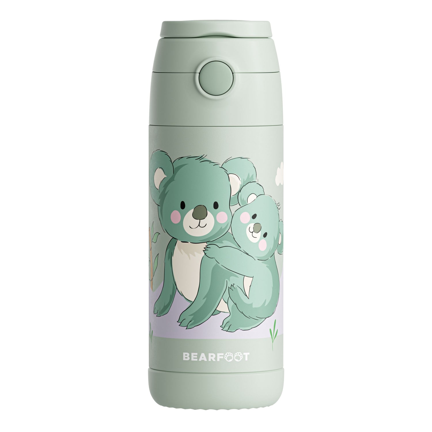 Thermo Kinder Trinkflasche Edelstahl - Koala grün