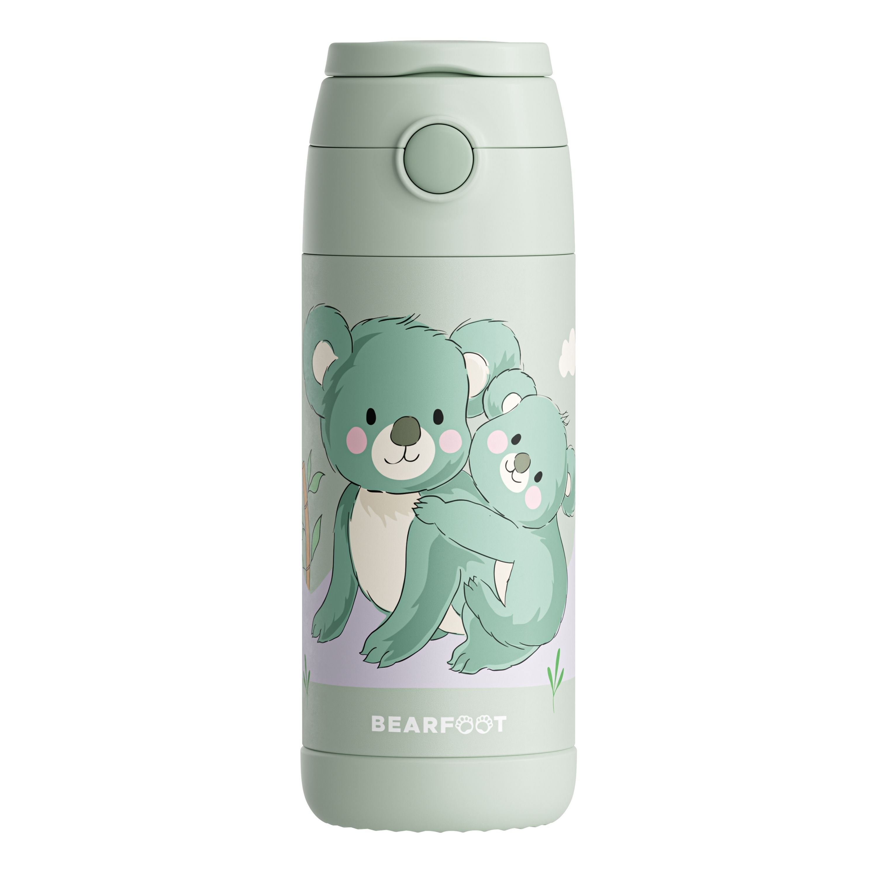 Thermo Kinder Trinkflasche Edelstahl - Koala grün