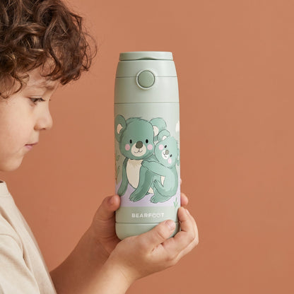 Thermo Kinder Trinkflasche Edelstahl - Koala grün