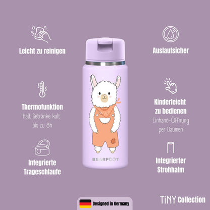 TINY Thermo Kinder Trinkflasche Edelstahl - Lama
