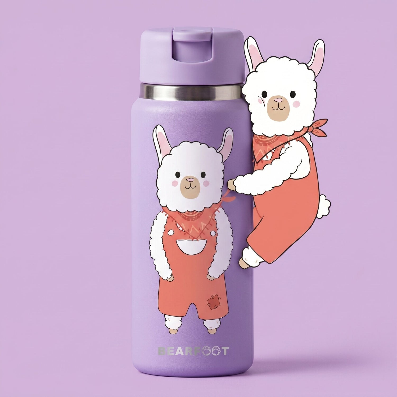 TINY Thermo Kinder Trinkflasche Edelstahl - Lama