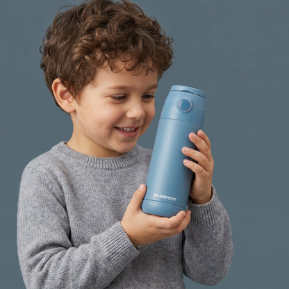 Thermo Kinder Trinkflasche Edelstahl - blau