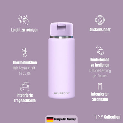 TINY Thermo Kinder Trinkflasche Edelstahl - Lila