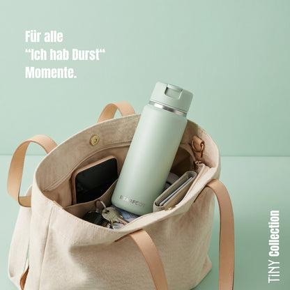 TINY Thermo Kinder Trinkflasche Edelstahl - Grün