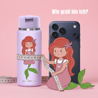 TINY Thermo Kinder Trinkflasche Edelstahl - Meerjungfrau