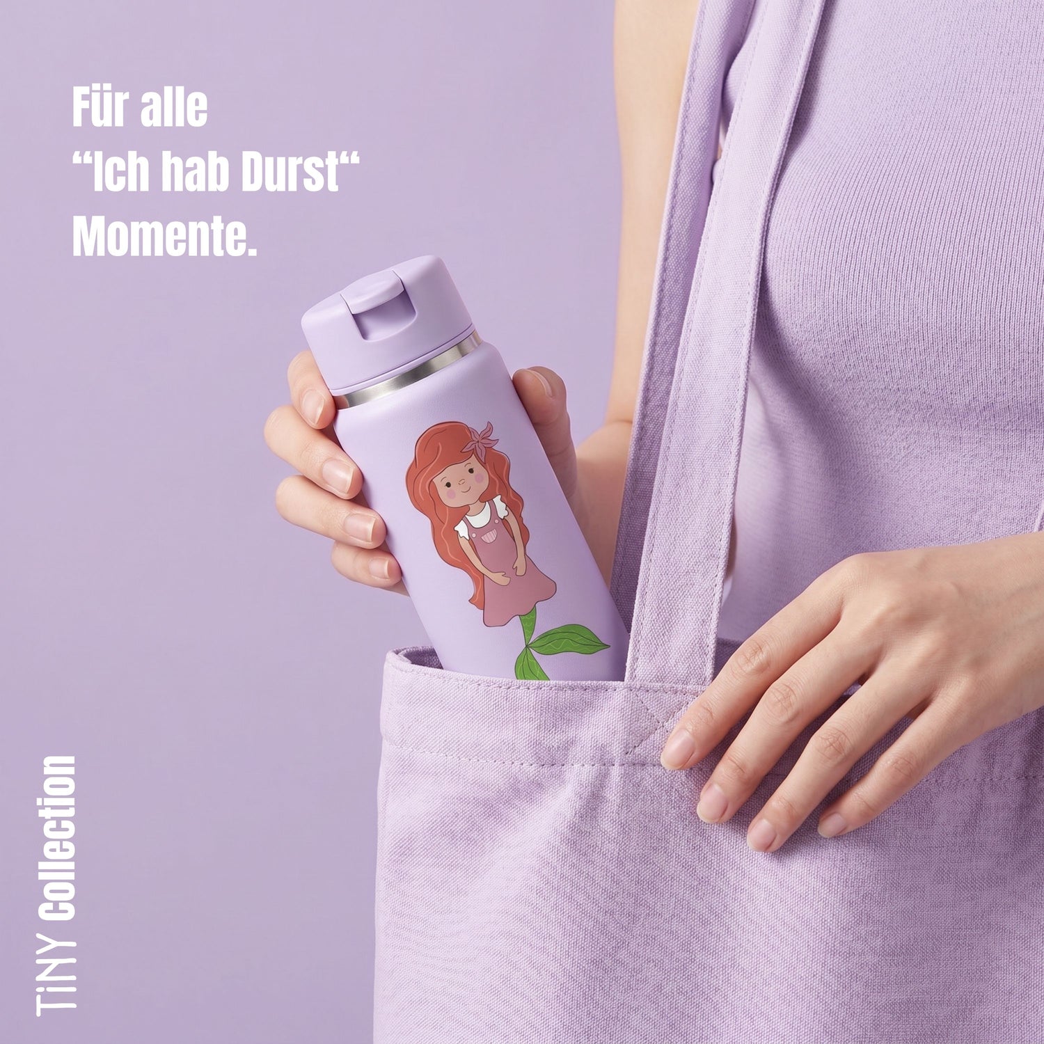 TINY Thermo Kinder Trinkflasche Edelstahl - Meerjungfrau