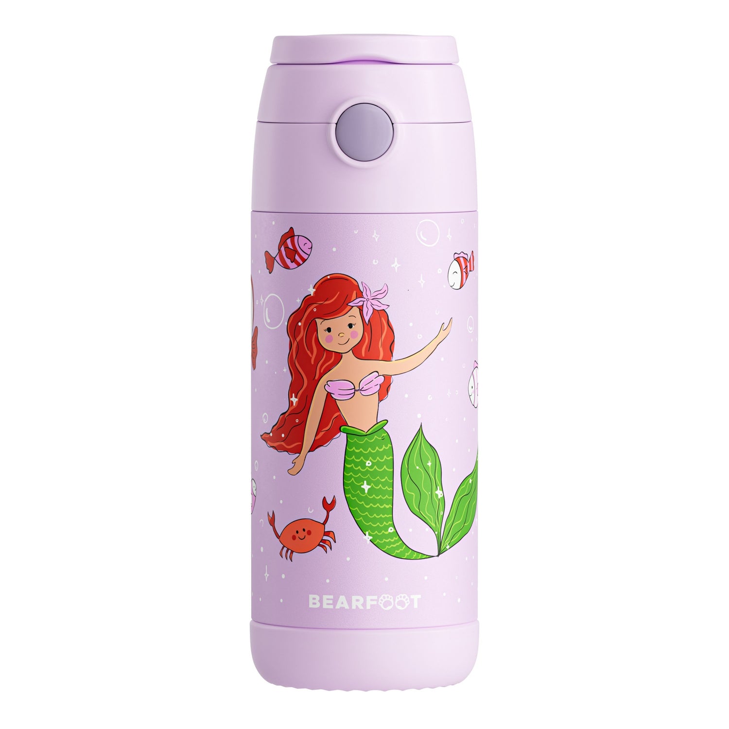 Thermo Kinder Trinkflasche Edelstahl - Meerjungfrau lila