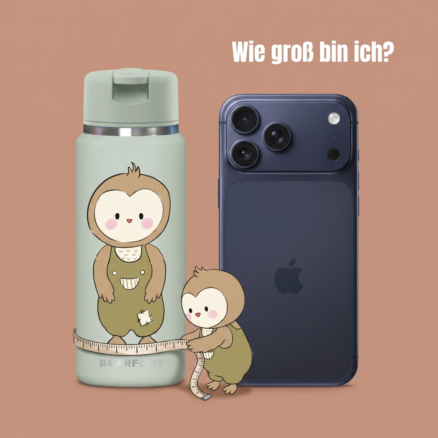 TINY Thermo Kinder Trinkflasche Edelstahl - Eule