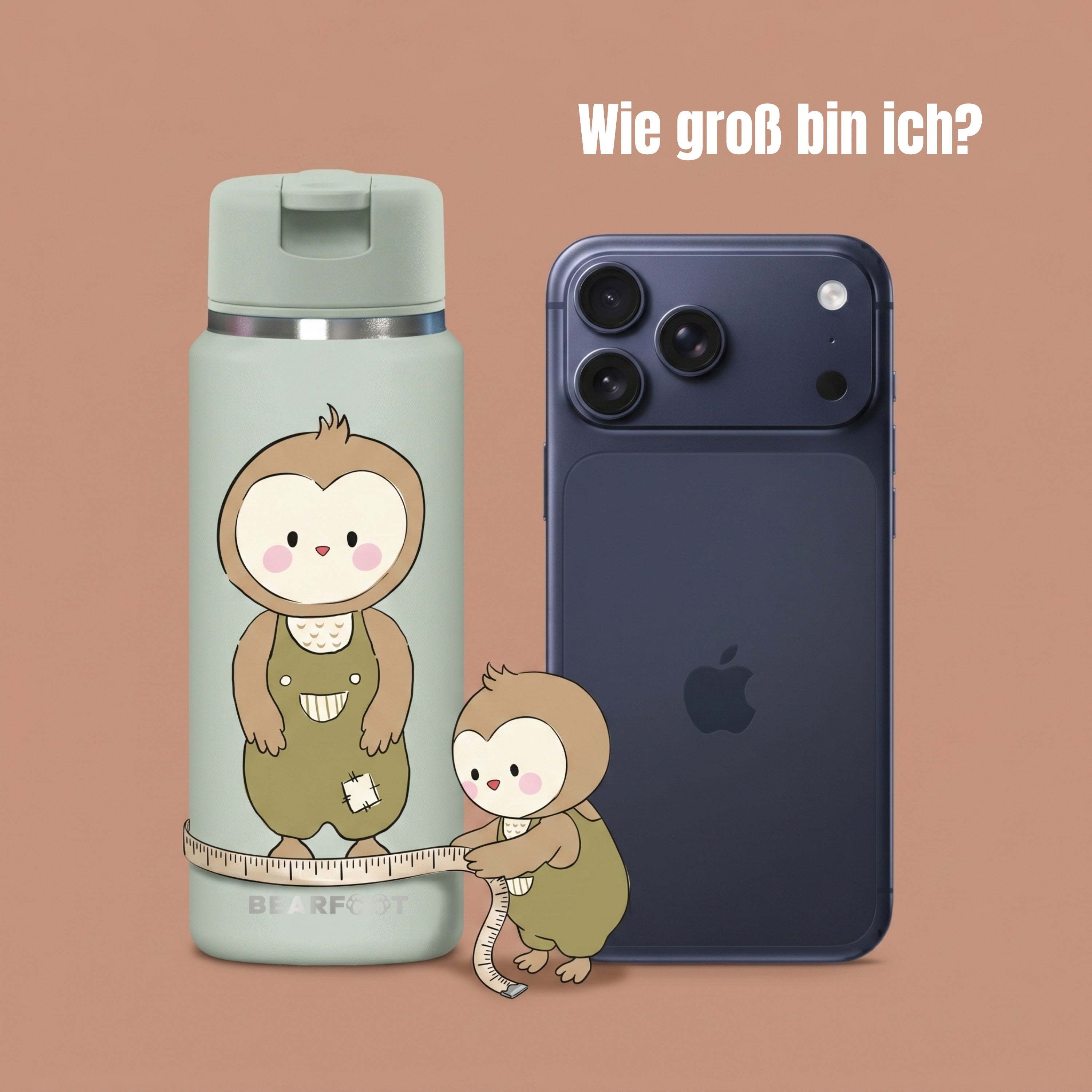 TINY Thermo Kinder Trinkflasche Edelstahl - Eule