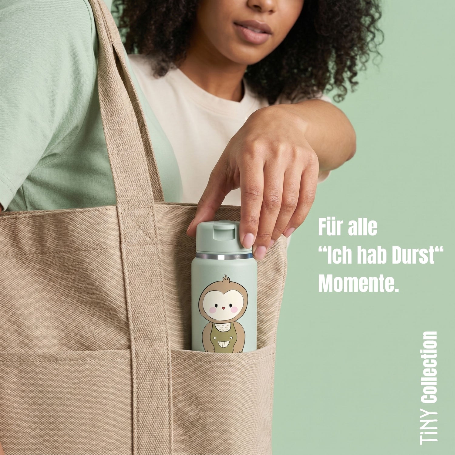 TINY Thermo Kinder Trinkflasche Edelstahl - Eule