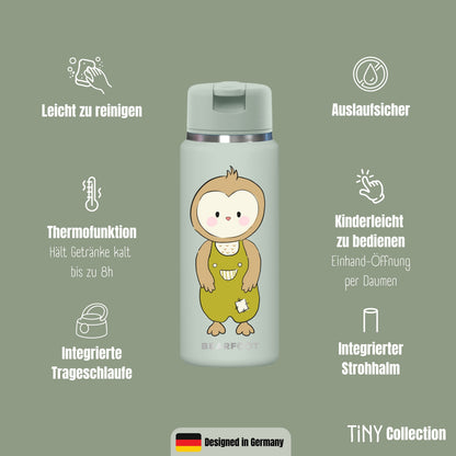 TINY Thermo Kinder Trinkflasche Edelstahl - Eule