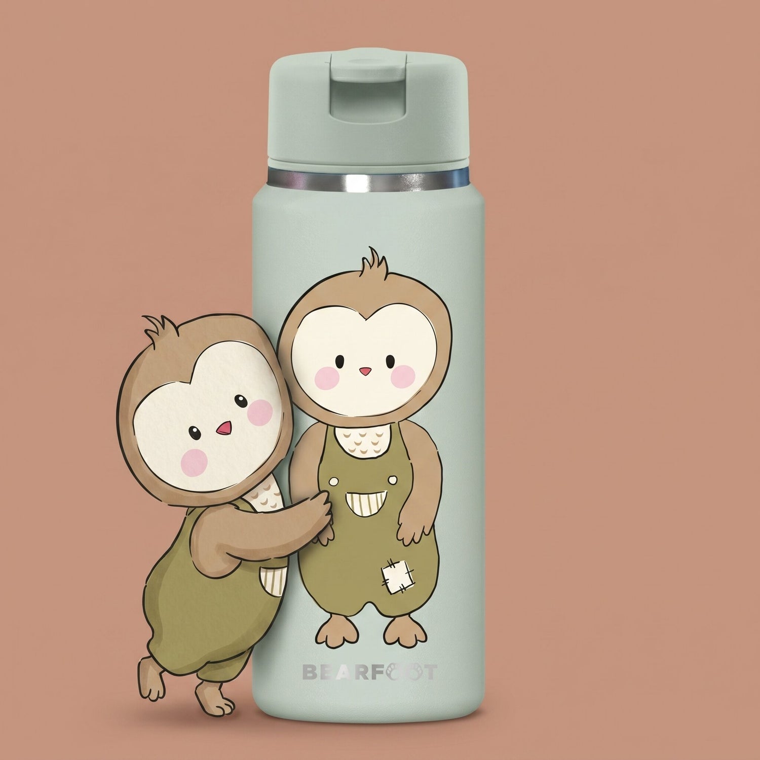 TINY Thermo Kinder Trinkflasche Edelstahl - Eule