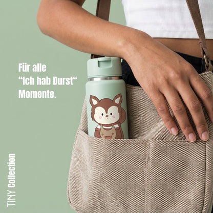 TINY Thermo Kinder Trinkflasche Edelstahl - Eichhörnchen