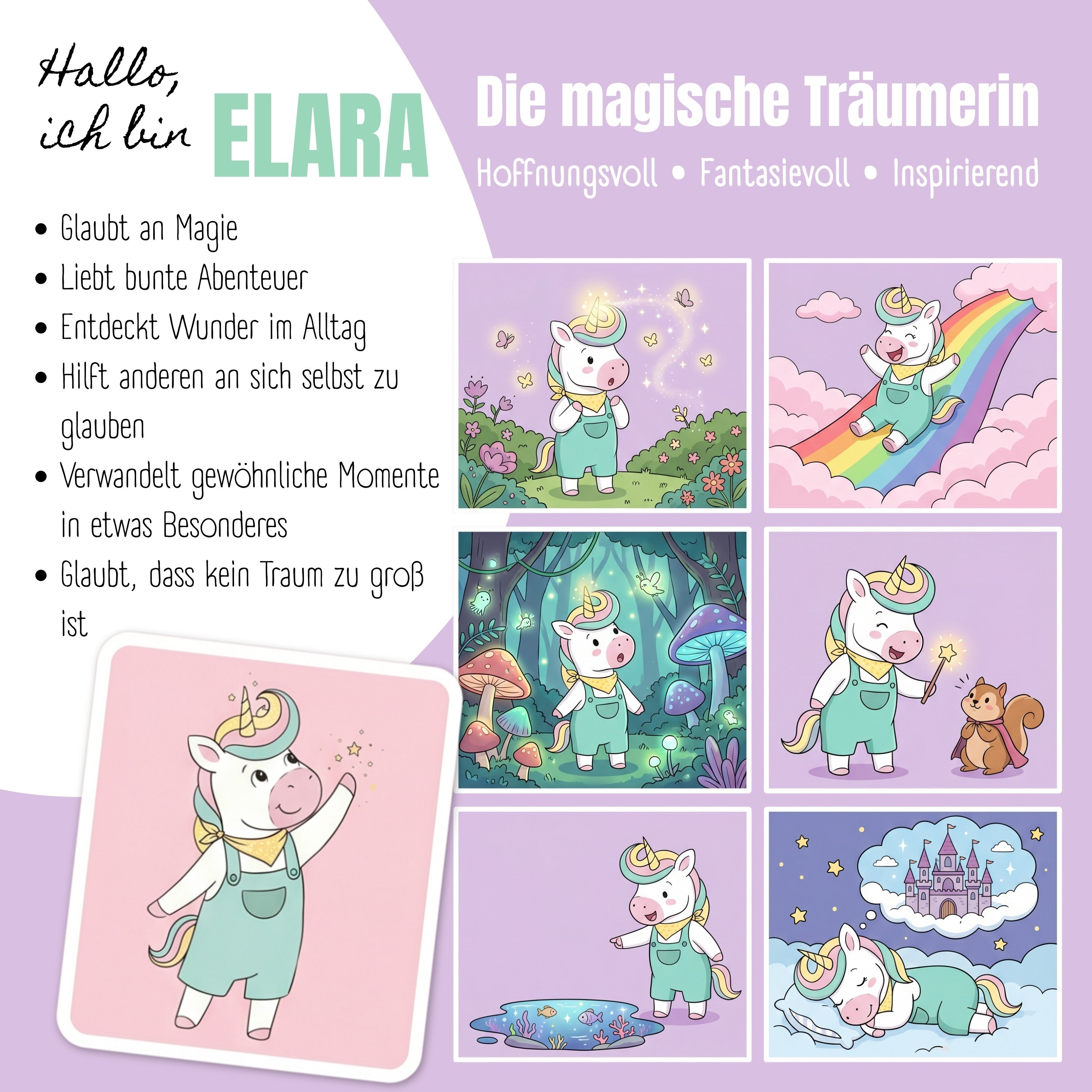 TINY Thermo Kinder Trinkflasche Edelstahl - Einhorn